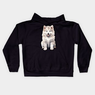 Puppy Alaskan Malamute Kids Hoodie